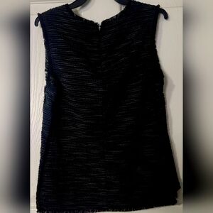 Banana Republic  woven sleeveless black top with zipper XXS